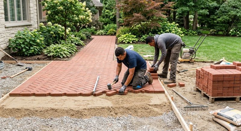 Brick Hardscape Installation in East Northport, NY