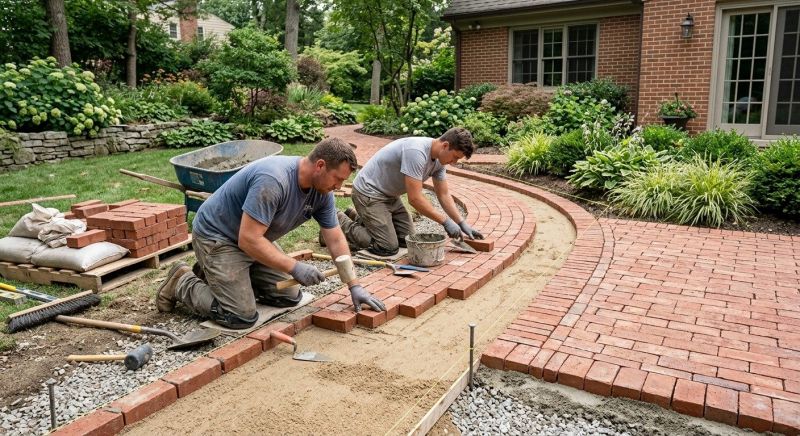 Brick Hardscape Installation in Hartsdale, NY