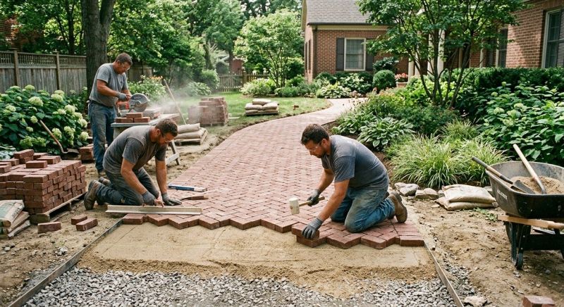 Brick Hardscaping Installation in Larchmont, NY