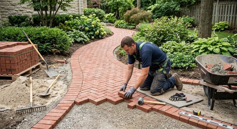 Brick Hardscaping Installation in New Rochelle, NY