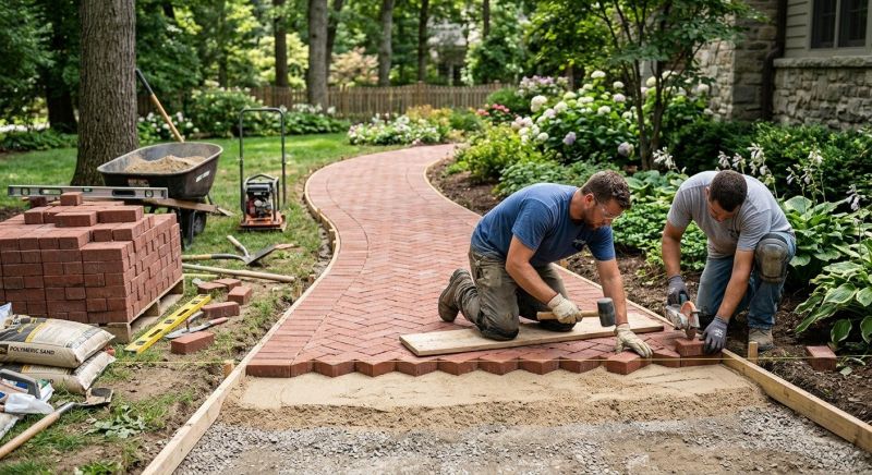 Brick Paving Installation in Ridgefield, CT